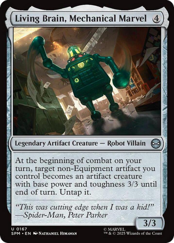 MTG! Living Brain, Mechanical Marvel - Marvel's Spider-Man (SPM)