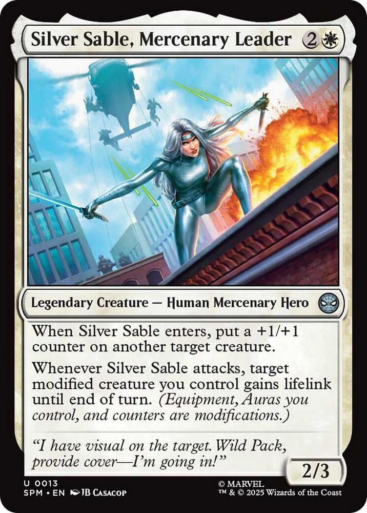 MTG! Silver Sable, Mercenary Leader - Marvel's Spider-Man (SPM)
