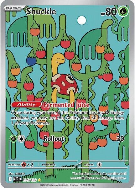 Pokemon TCG! Shuckle - 136/132 - ME01: Mega Evolution (MEG)