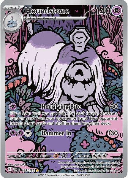 Pokemon TCG! Houndstone - 145/132 - ME01: Mega Evolution (MEG)