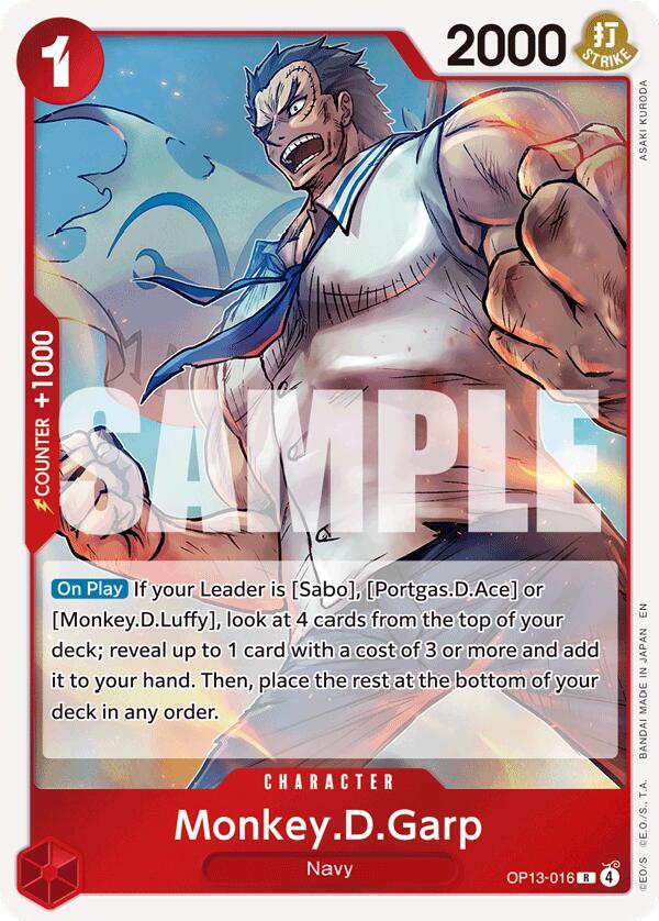 One Piece TCG! Monkey.D.Garp - Carrying On His Will (OP13)