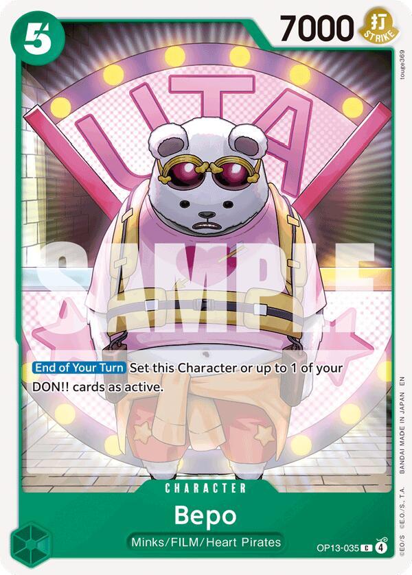 One Piece TCG! Bepo - Carrying On His Will (OP13)
