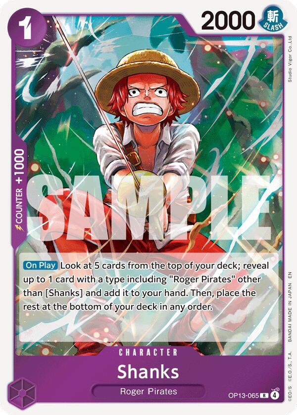 One Piece TCG! Shanks (065) - Carrying On His Will (OP13)