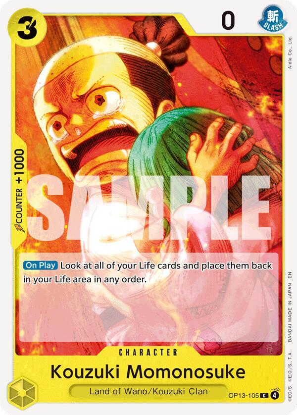 One Piece TCG! Kouzuki Momonosuke - Carrying On His Will (OP13)