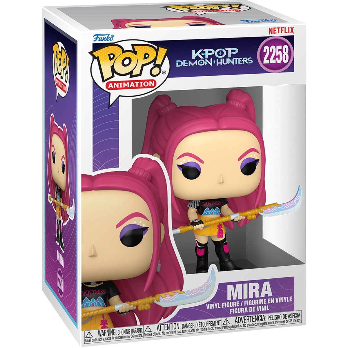 (PREORDER) Funko Pop! Netflix K-pop Demon Hunters - Mira 2258 Figure + Pop Protector