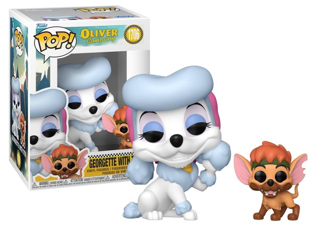 Funko Pop! Disney Oliver & Company - Georgette with Tito 1706 Figure + Pop Protector