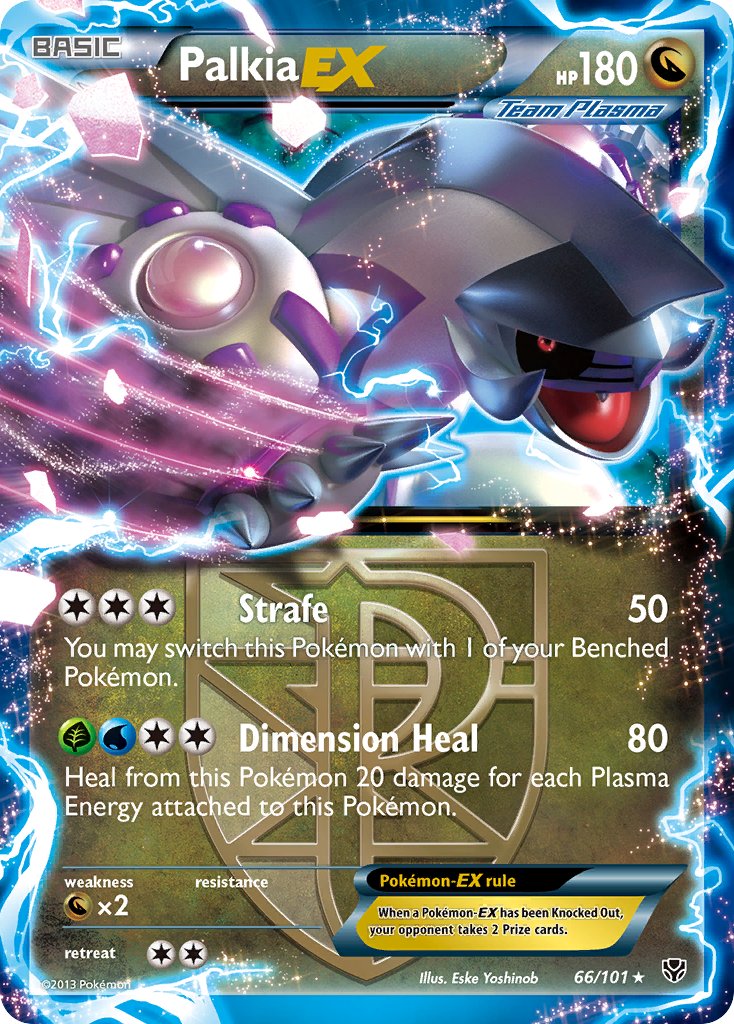 Pokemon TCG! Palkia EX 2013 Plasma Blast #66/101 Ultra Rare