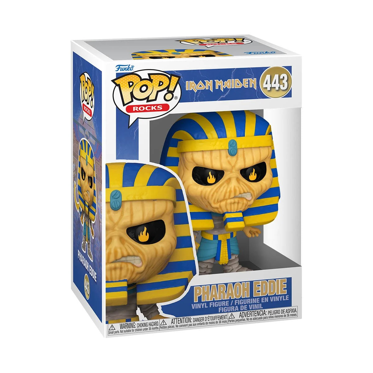 Iron Maiden Pharaoh Eddie Funko Pop! Vinyl Figure #443 + Pop Protector
