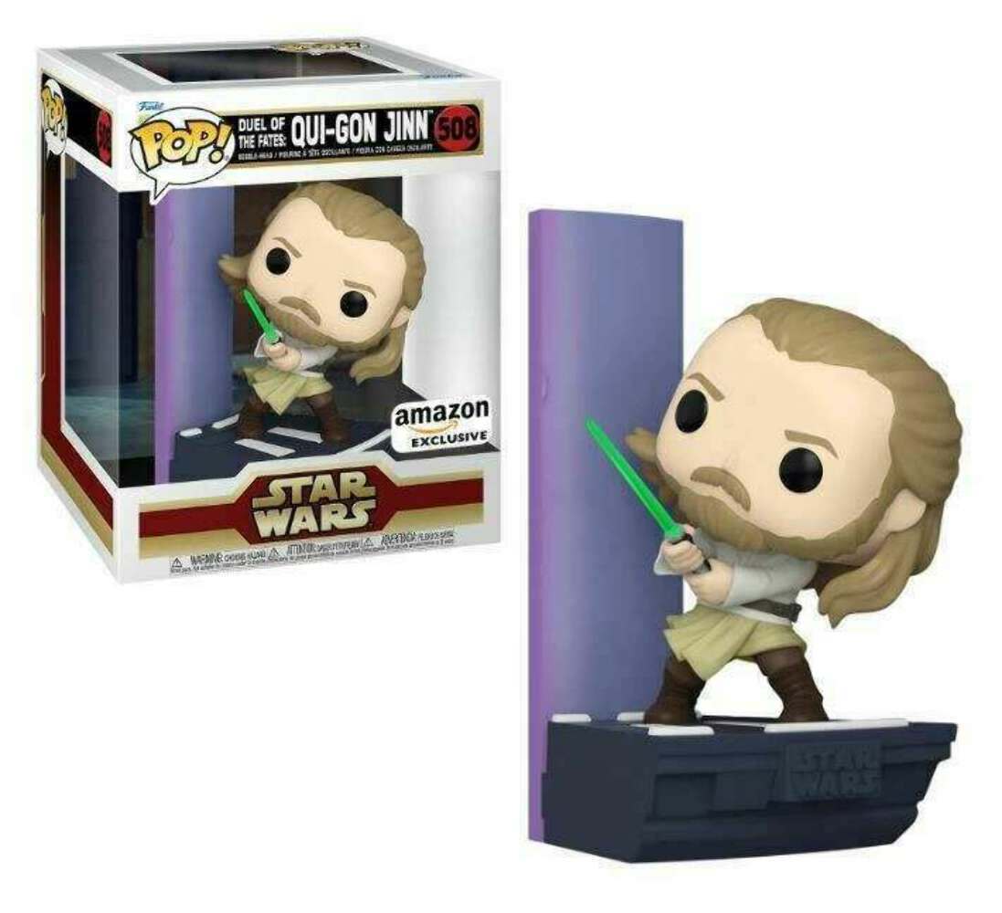 Funko Pop! Star Wars Duel of the Fates: Qui-Gon Jinn 508 Amazon Exclusive 6-Inch Figure