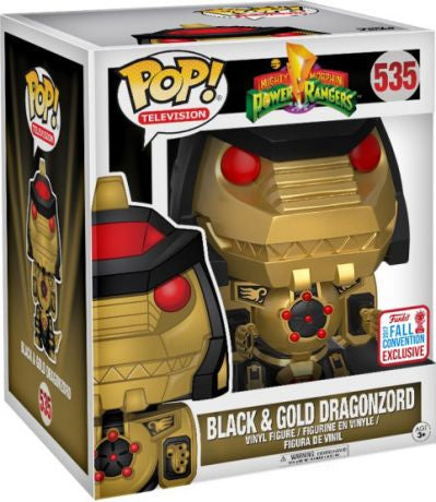 Funko Pop! Mighty Morphin Power Rangers Black & Gold Dragonzord 535 Funko 2017 Fall Convention Exclusive 6-Inch Deluxe Figure