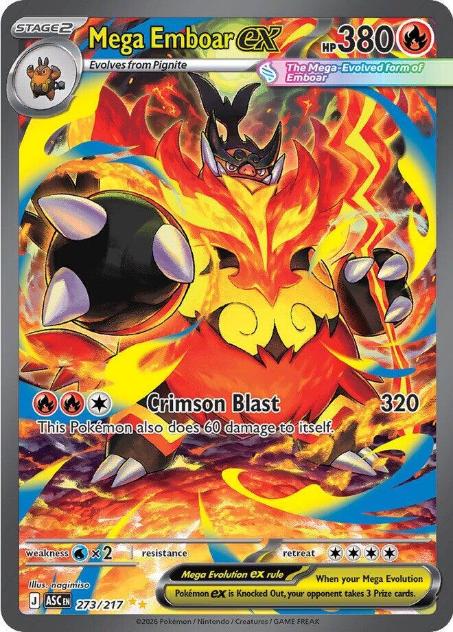 Pokemon TCG! Mega Emboar ex - 273/217 - ME: Ascended Heroes (ASC)
