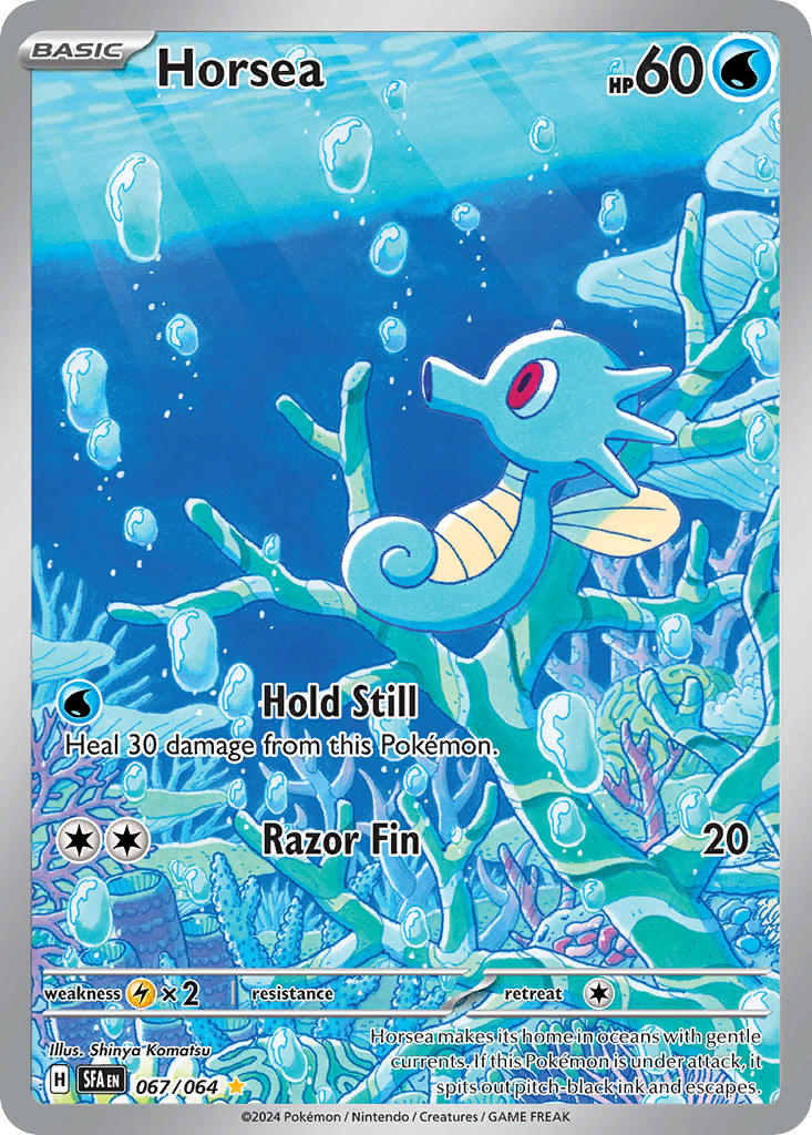 Pokemon TCG! Horsea 2024 Shrouded Fable #067/064 Illustration Rare