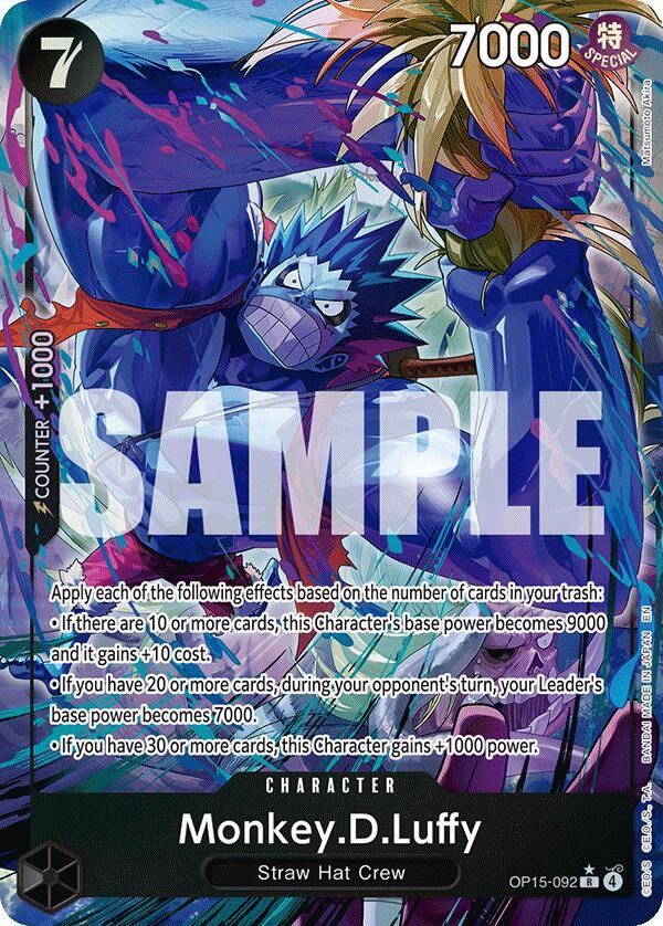 One Piece TCG! Monkey.D.Luffy (OP15-092) (Alternate Art) - Adventure on Kami's Island (OP15-EB04)