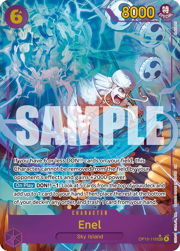 One Piece TCG! Enel (OP15-118) (Alternate Art) - Adventure on Kami's Island (OP15-EB04)