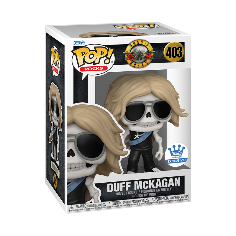 Funko Pop! Guns N Roses : Duff McKagan 403 Funko Shop Exclusive + Pop Protector