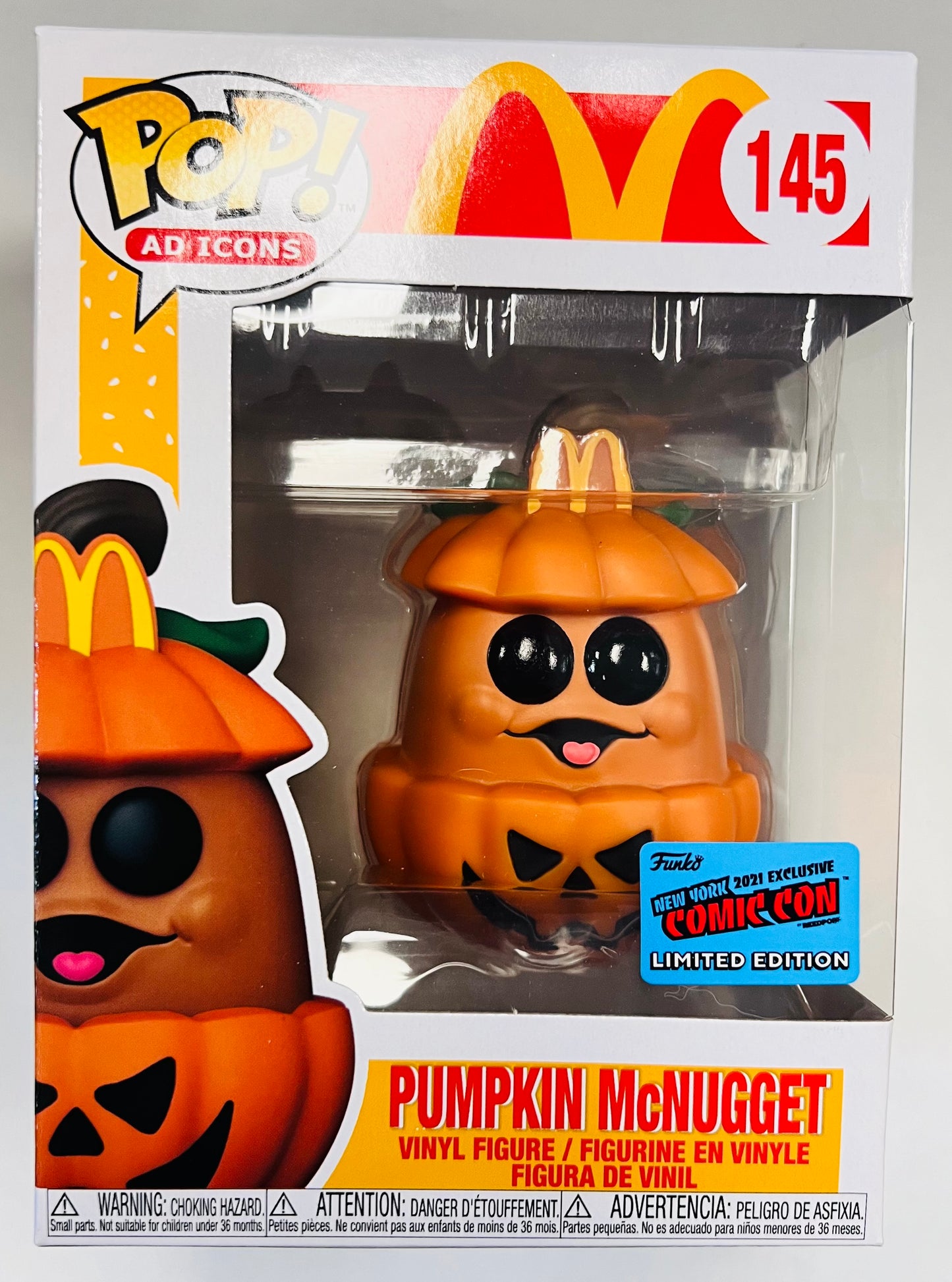 Funko Pop! McDonald’s - Pumpkin McNugget 145 New York 2021 Comic Con Exclusive + Free Protector