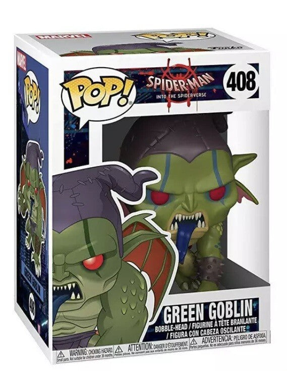 Funko Pop! Marvel Spider-Man Into The Spider-Verse : Green Goblin 408 + Pop Protector
