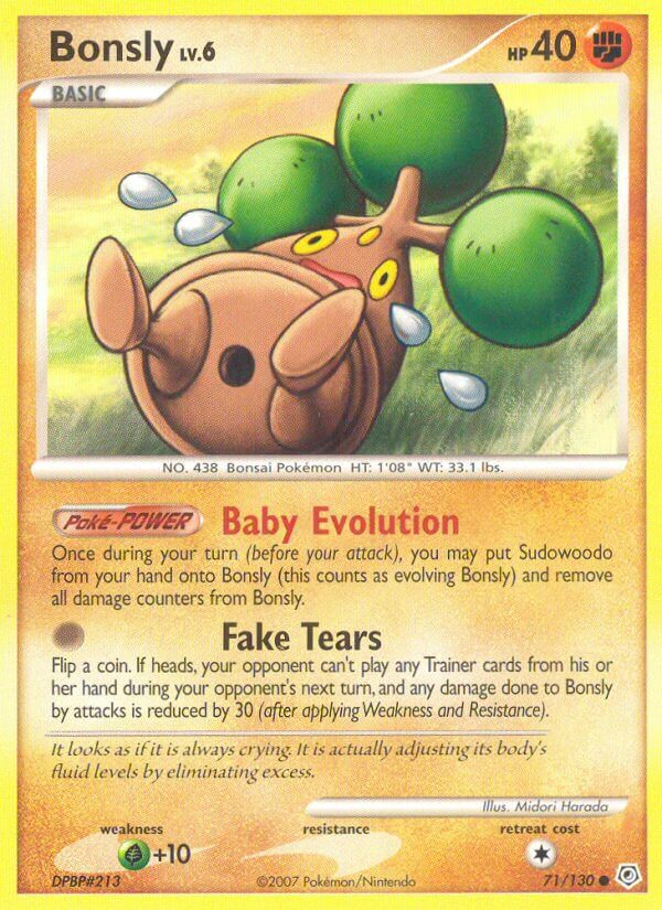 Pokemon TCG! Bonsly 2007 Diamond & Pearl #71/130
