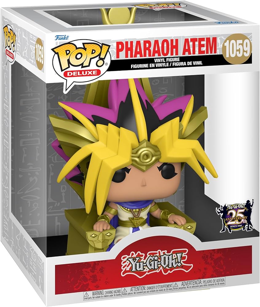 Funko POP! Deluxe: Yu Gi Oh - Pharaoh Atem #1059 25th Anniversary + Protector!