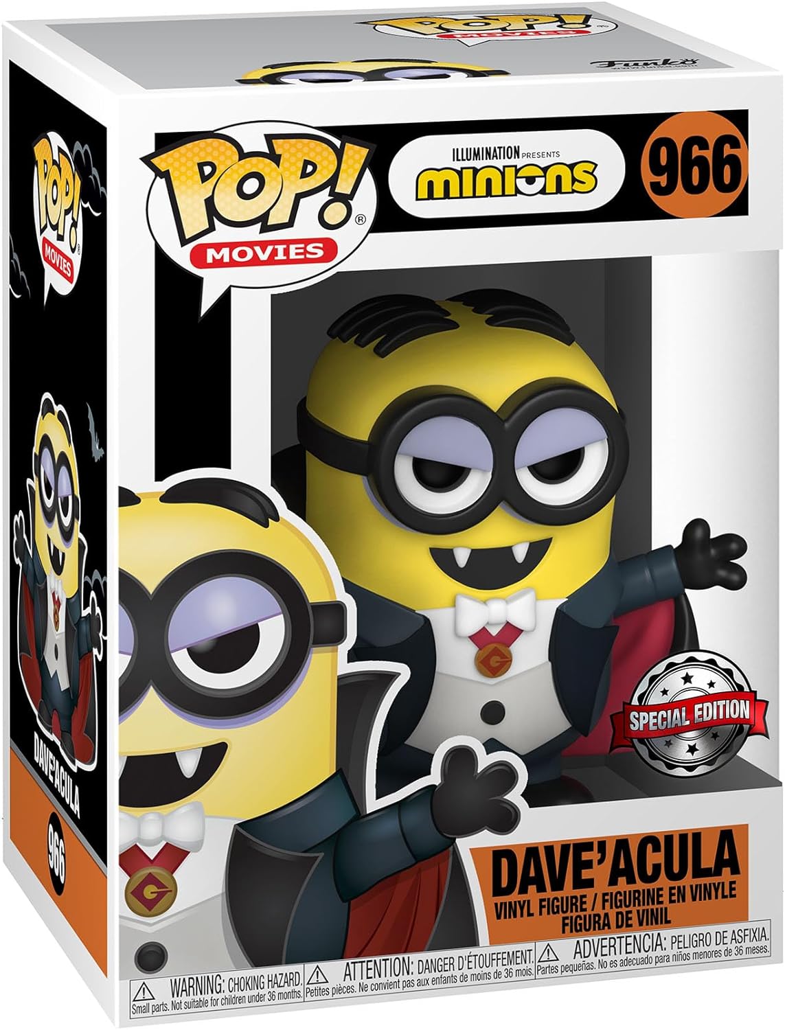 Funko POP! Movies: Minions #966 - Dave'Acula Special Edition + PROTECTOR!