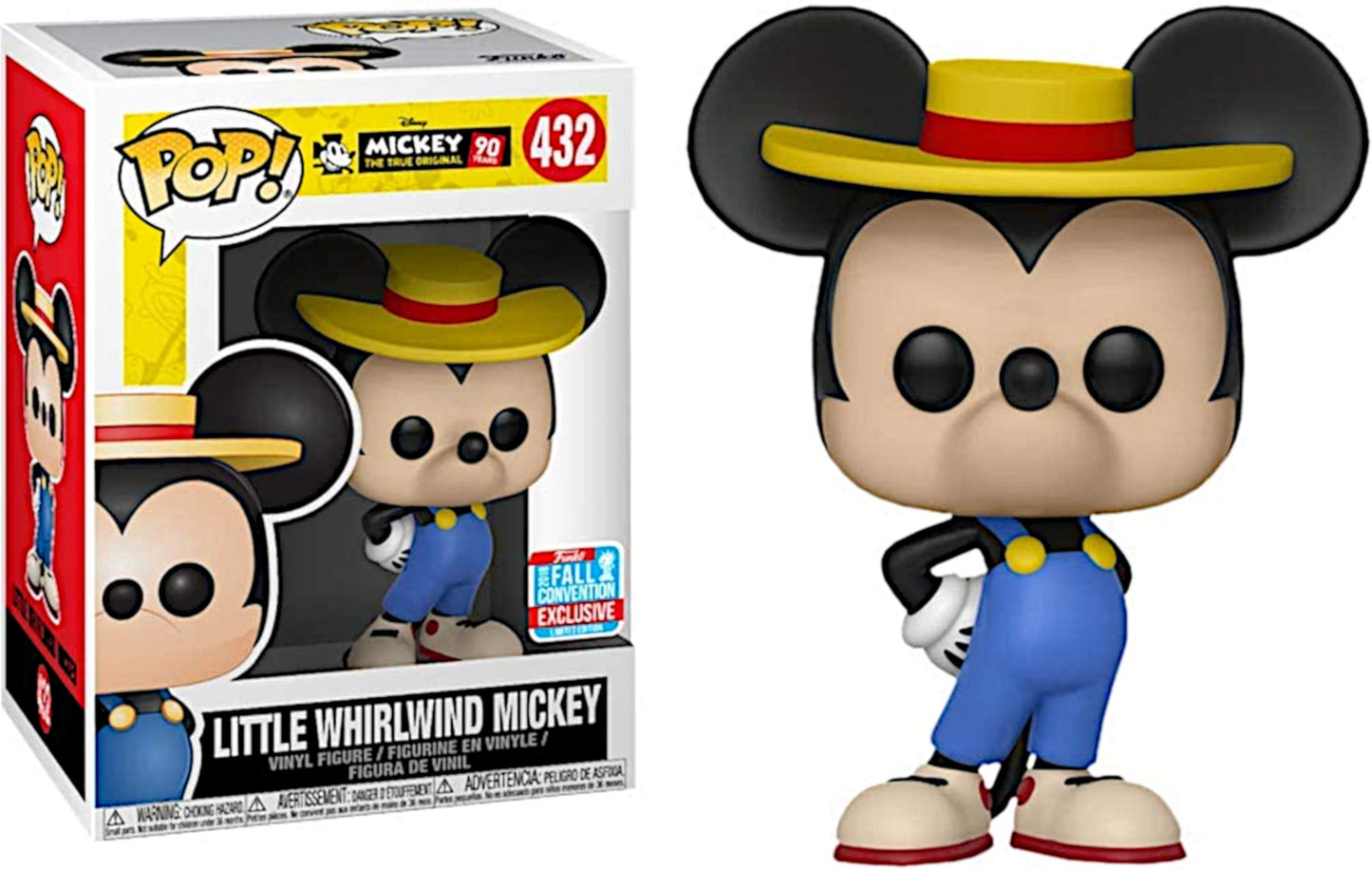Funko POP! Mickey 90 Years - Disney Little Whirlwind Mickey #432 - 2018 Fall Convention + PROTECTOR! (VAULTED)
