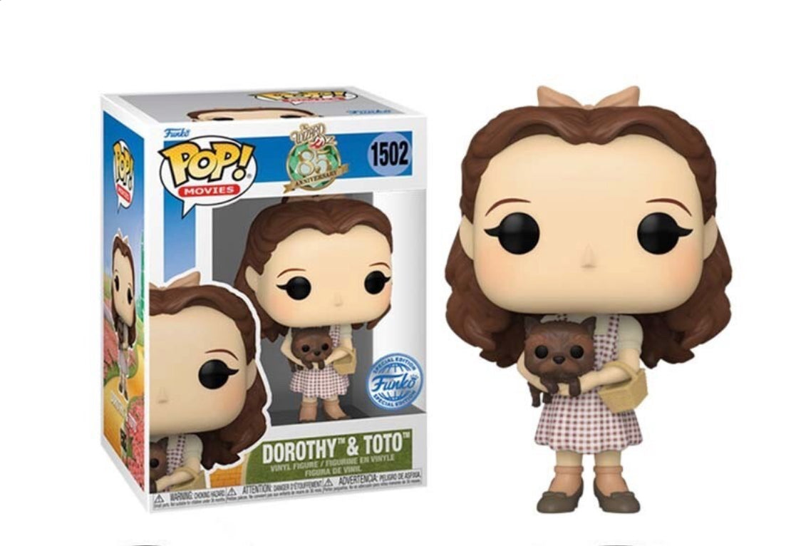Funko Pop! The Wizard of Oz 85th Anniversary - Dorothy & Toto 1502 Funko Special Edition Figure + Pop Protector