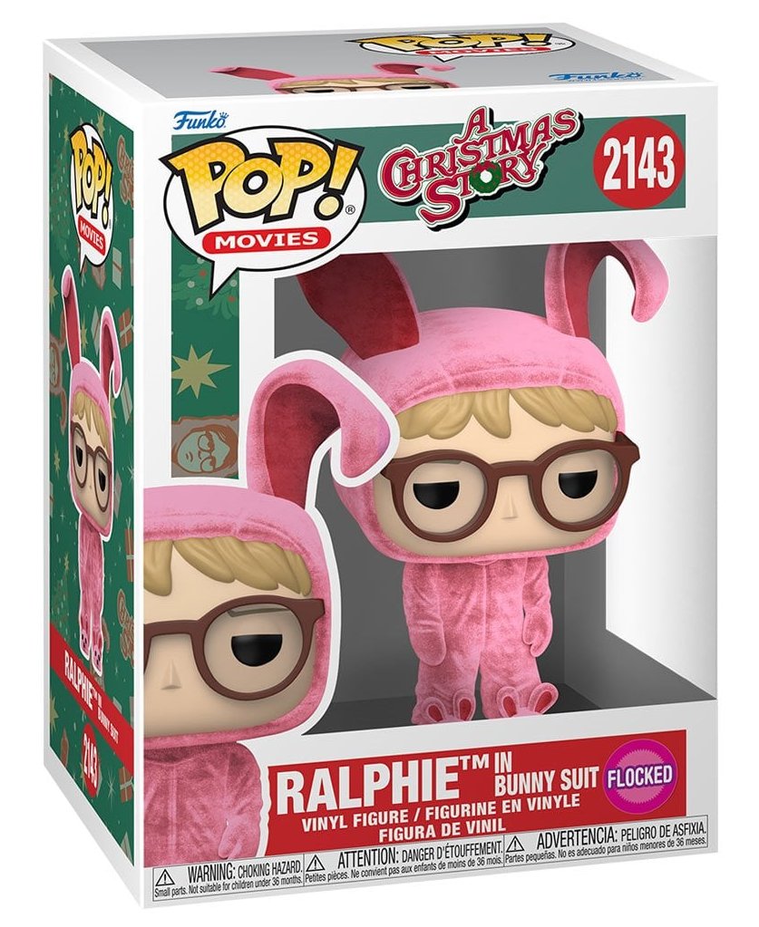 Funko Pop! A Christmas Story - Ralphie in Bunny Suit 2143 Flocked Figure + Pop Protector