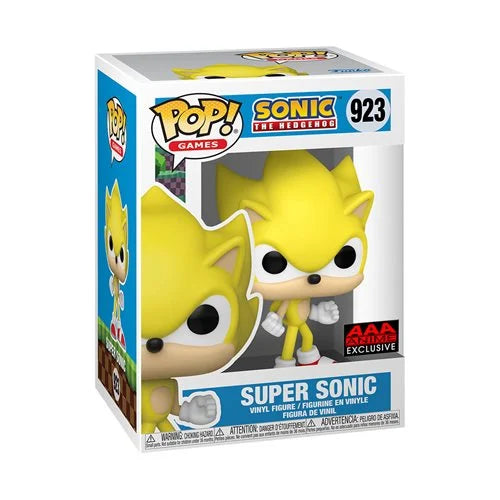 Sonic the Hedgehog Super Sonic Funko Pop! Vinyl Figure #923 - AAA Anime Exclusive + PoP Protector