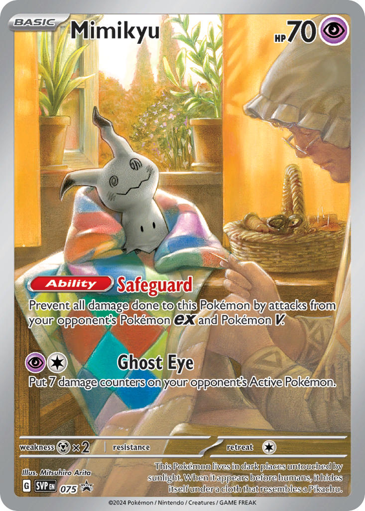 Pokemon TCG! Mimikyu 2024 SVP Black Star Promo #075