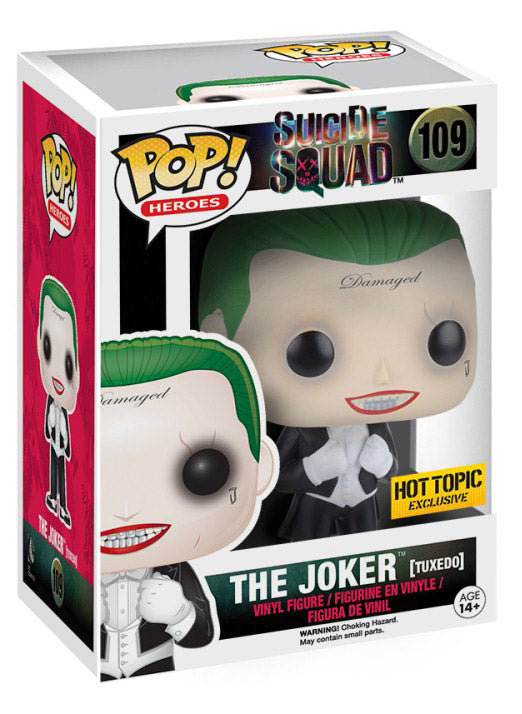 Funko Pop! Suicide Squad : The Joker (Tuxedo) 109 Hot Topic Exclusive + Pop Protector