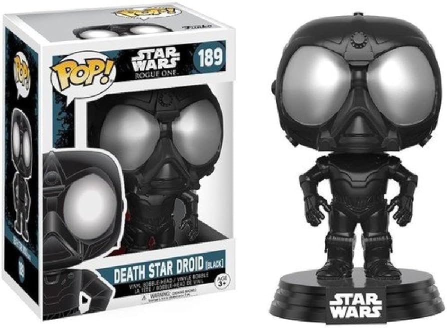 Funko Pop! Star Wars Rogue One Death Star Droid (Black) 189 + Free Protector (VAULTED)