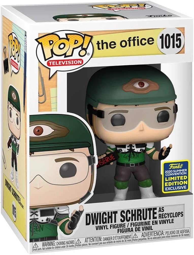 Funko Pop! The Office - Dwight Schrute as Recyclops 1015 Funko 2020 Summer Convention Exclusive Figure + Pop Protector