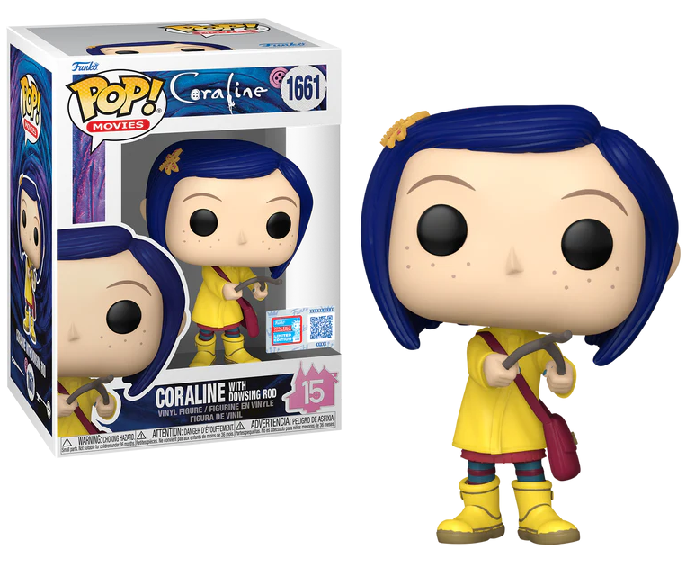 Genuine Funko Pop! Coraline With Dowsing Rod #1661 NYCC New York Comic Con 2024 Shared + Protector