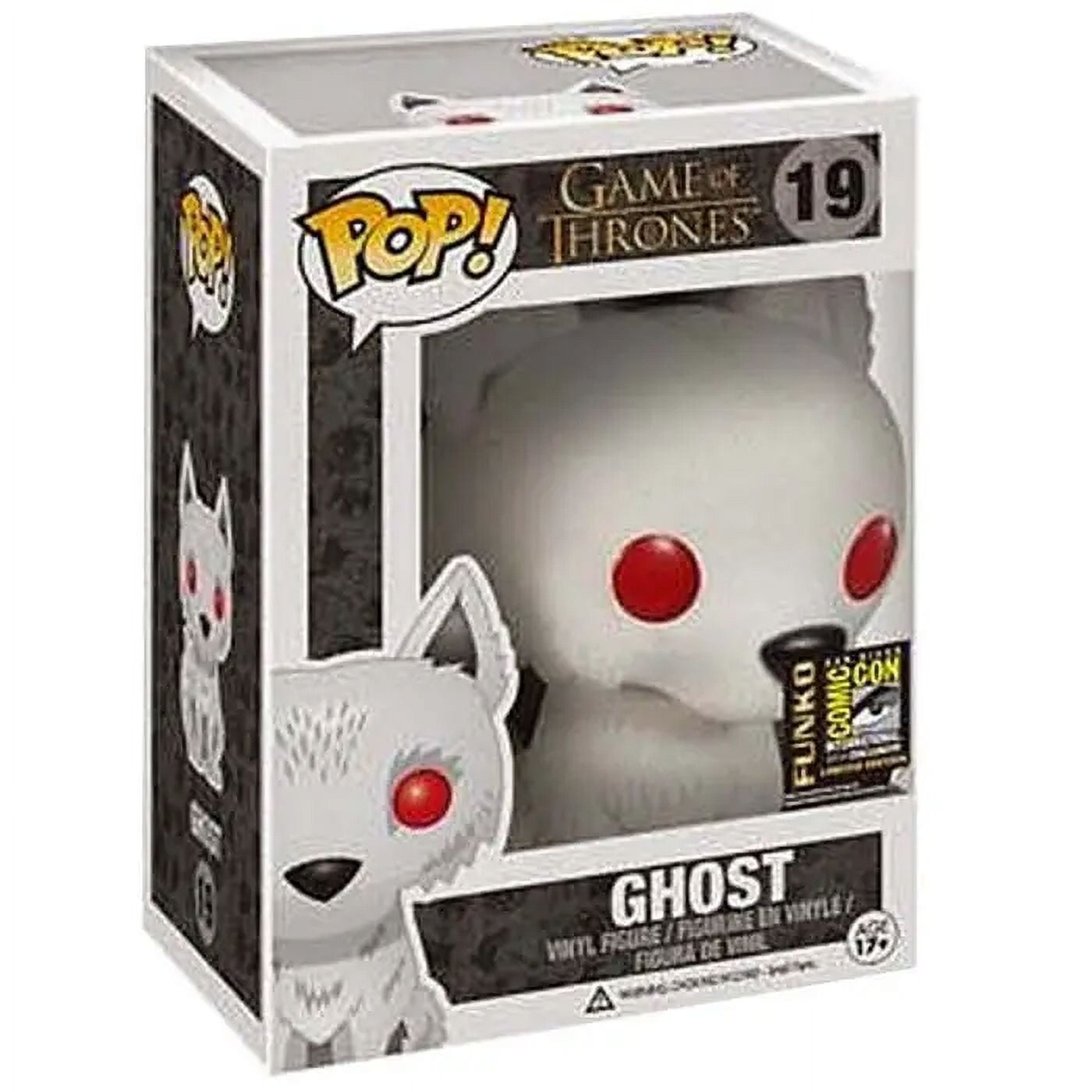 Funko Pop! Game of Thrones Ghost (Flocked) 19 Funko 2014 Convention Exclusive + Free Protector