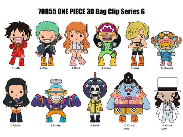 One Piece Series 6 Mystery 3D Foam Figural Bag Clip (One Variation Chosen at Random)