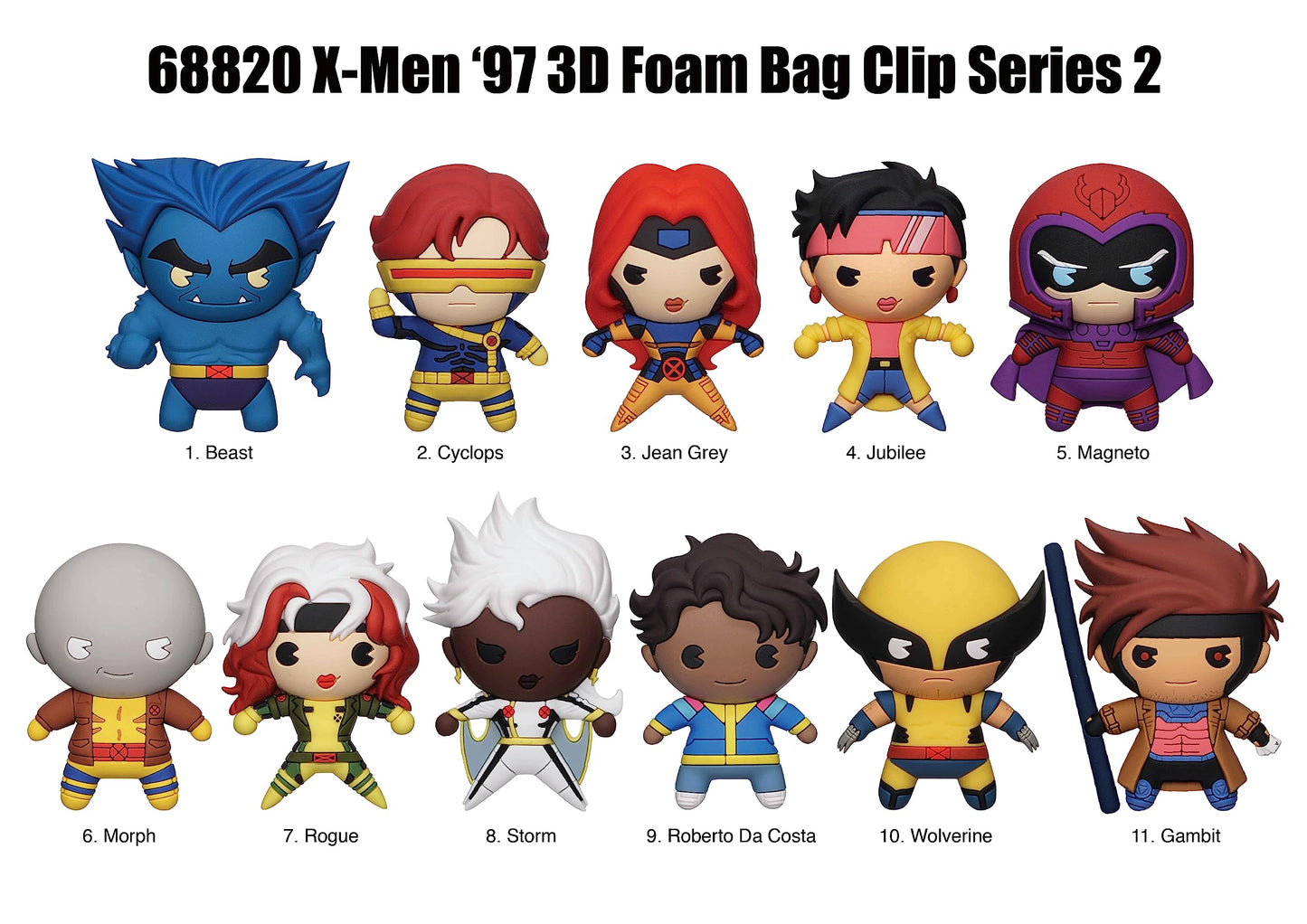 X-Men ‘97 Series 2 Mystery 3D Foam Figural Bag Clip (One Variation Chosen at Random)
