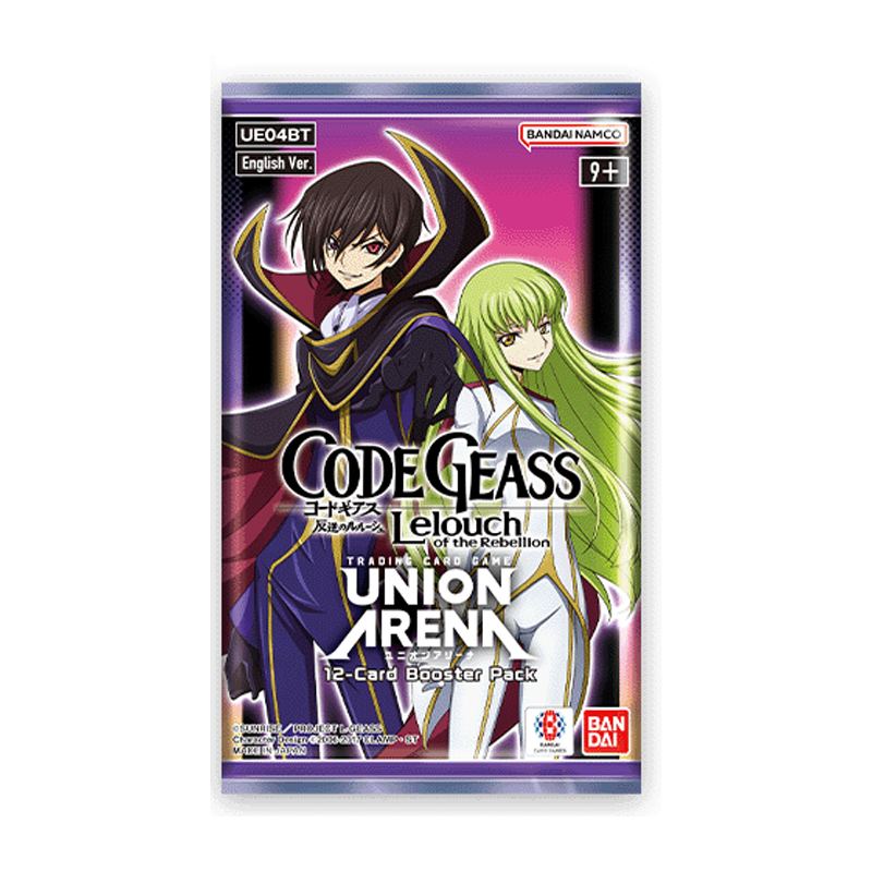 BANDAI Union Arena Card Game: 12-Card Booster Pack: Code Geass : Lelouch of The Rebellion (UE04BT) English Ver. (One Variation Chosen at Random)