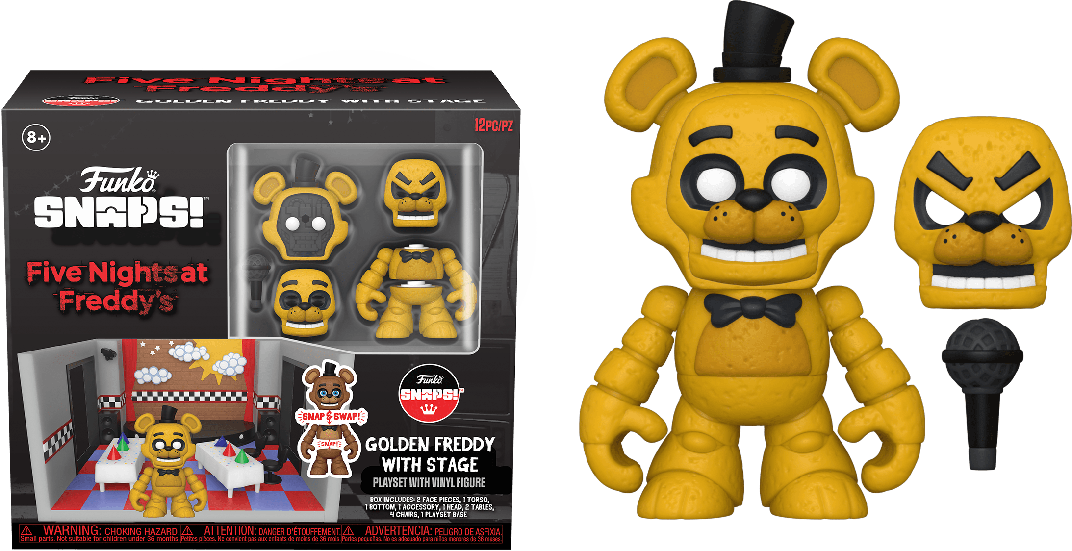 Funko FNAF Snaps! Five Nights at Freddy's Golden Freddy with Stage