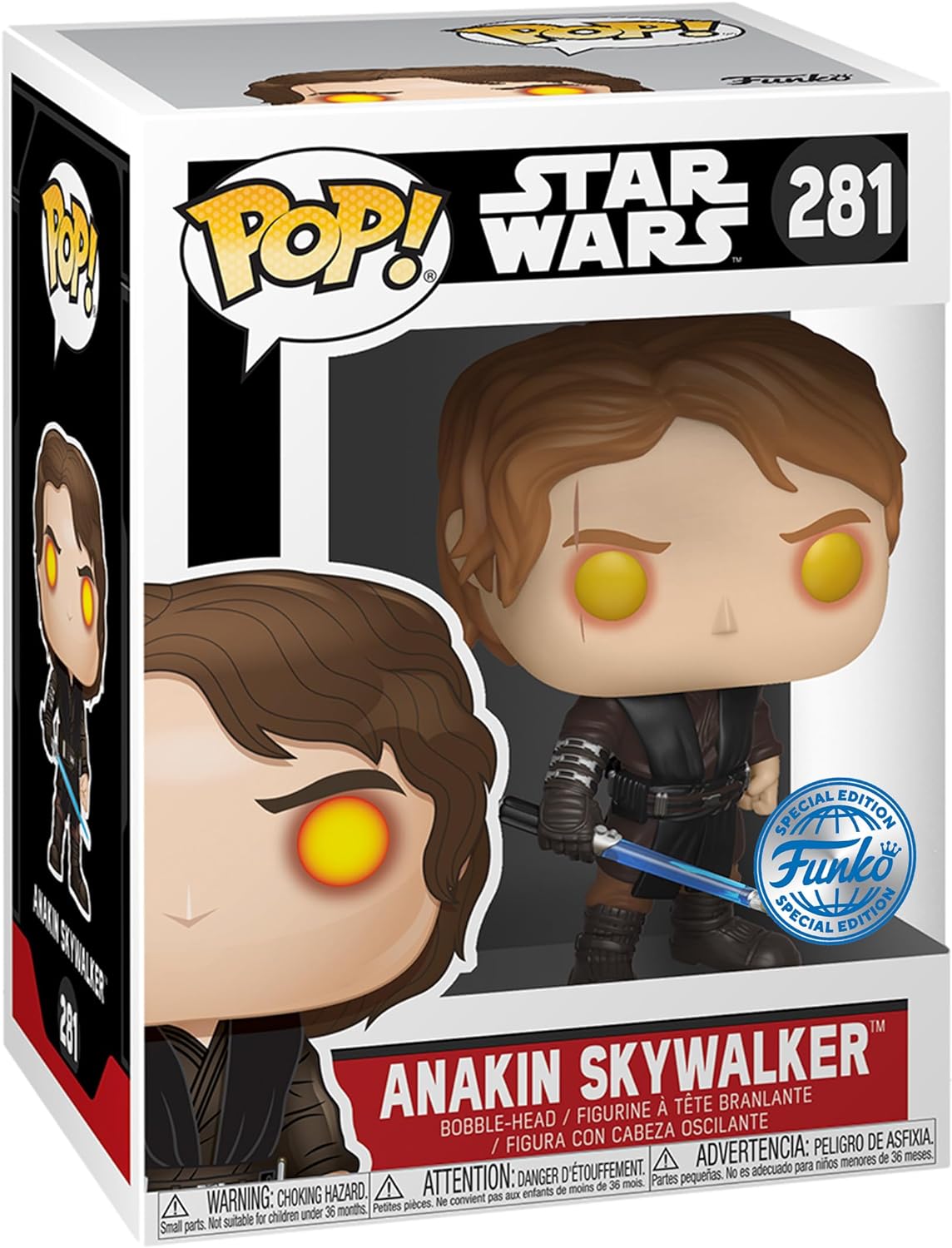 Funko Pop! Star Wars: Anakin Skywalker (Darkside) 281 Funko Special Edition + Pop Protector
