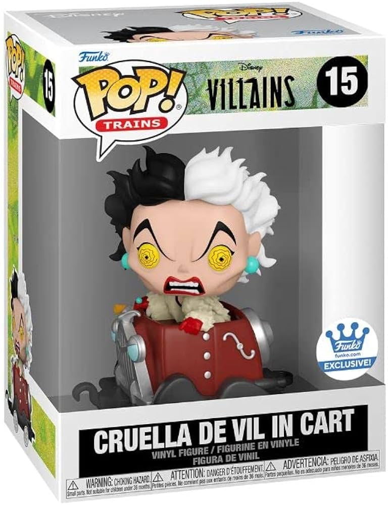Funko Pop! Disney Villains Cruella De Vil In Cart 15 + Free Protector