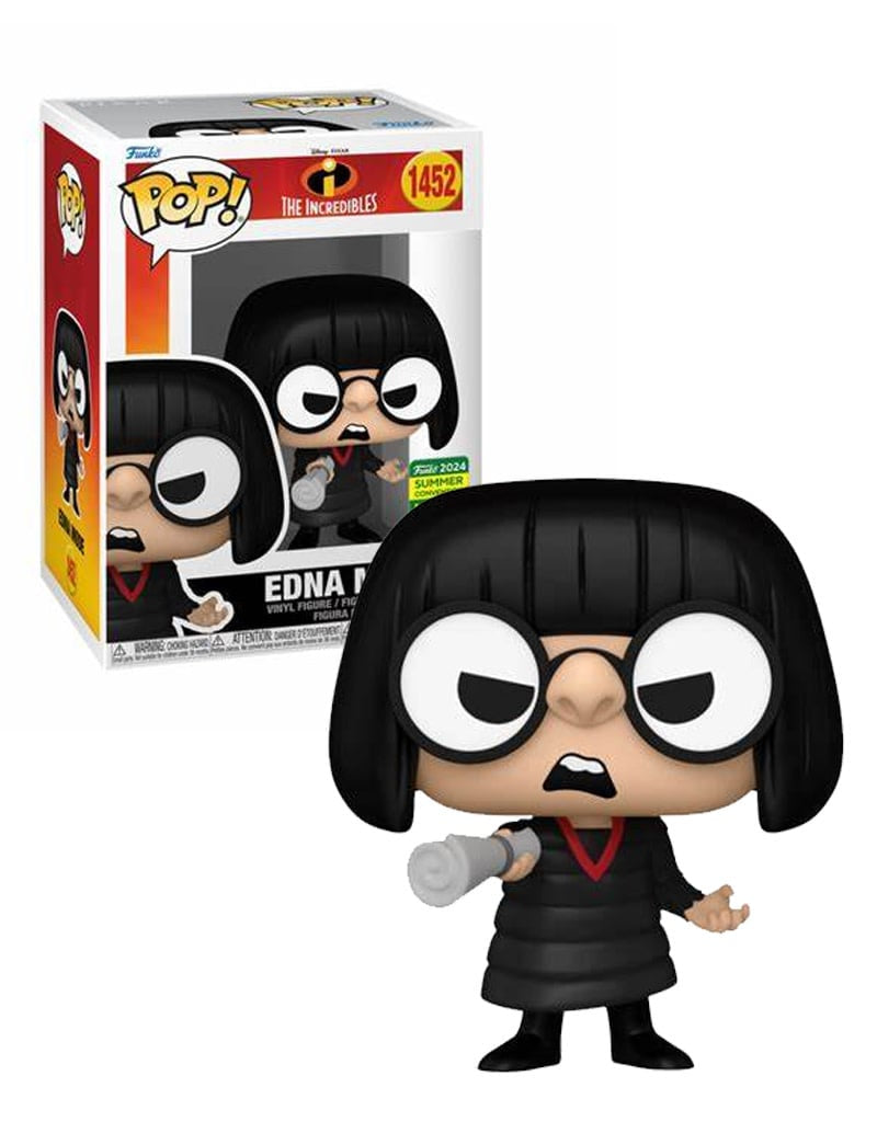 Funko Pop! Disney Pixar The Incredibles Edna Mode 1452 Funko 2024 Summer Convention Exclusive + Free Protector