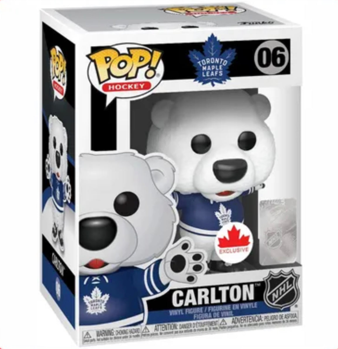 Funko Pop! NHL Hockey Toronto Maple Leafs - Carlton Bear 06 + Free Protector (VAULTED)