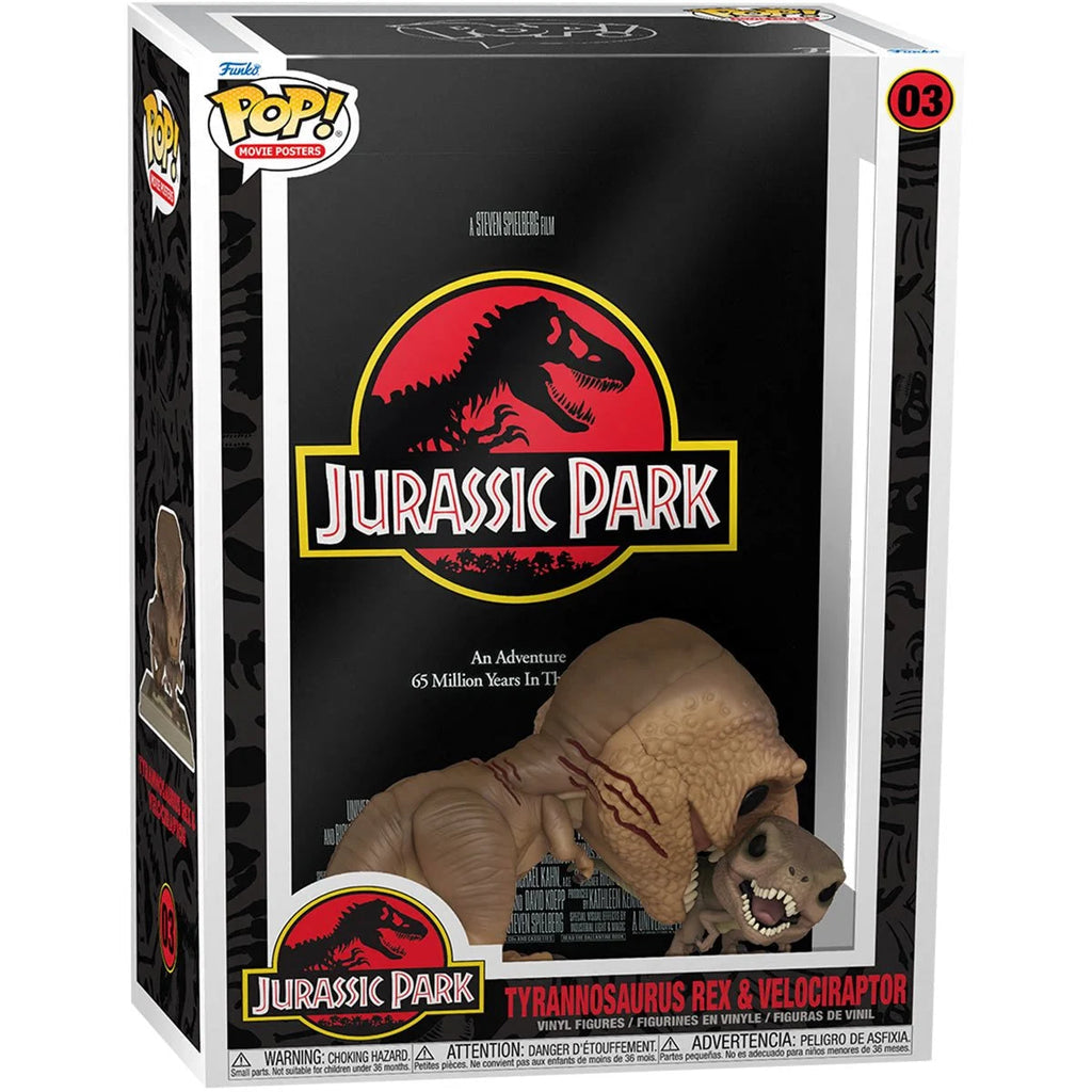 Funko Pop! Movie Posters #03 - Jurassic Park: Tyrannosaurus Rex & Velociraptor