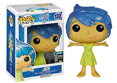 Funko Pop! Disney Pixar Inside Out - Joy (Glitter Hair) 132 Funko 2015 Summer Convention Exclusive (VAULTED) + Free Protector