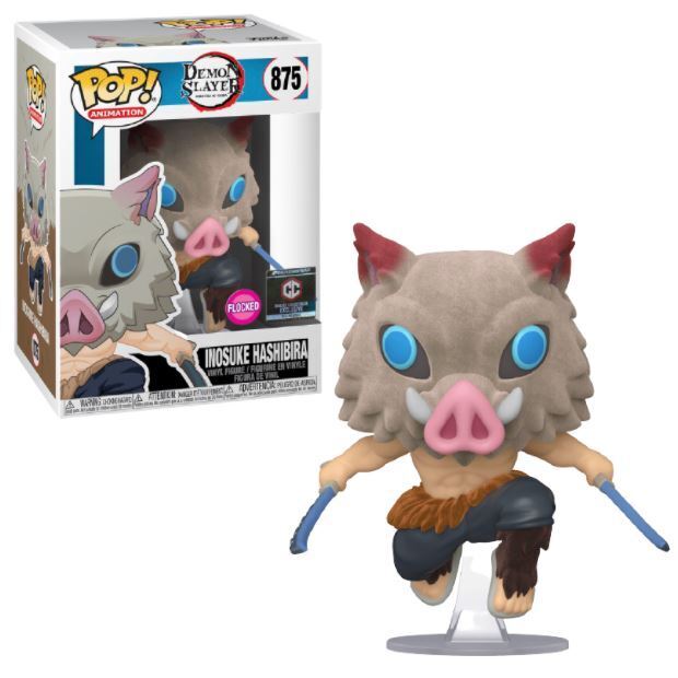 Funko Pop! Inosuke Hashibira 875 Demon Slayer Flocked Chalice Collectibles Exclusive + PoP Protector