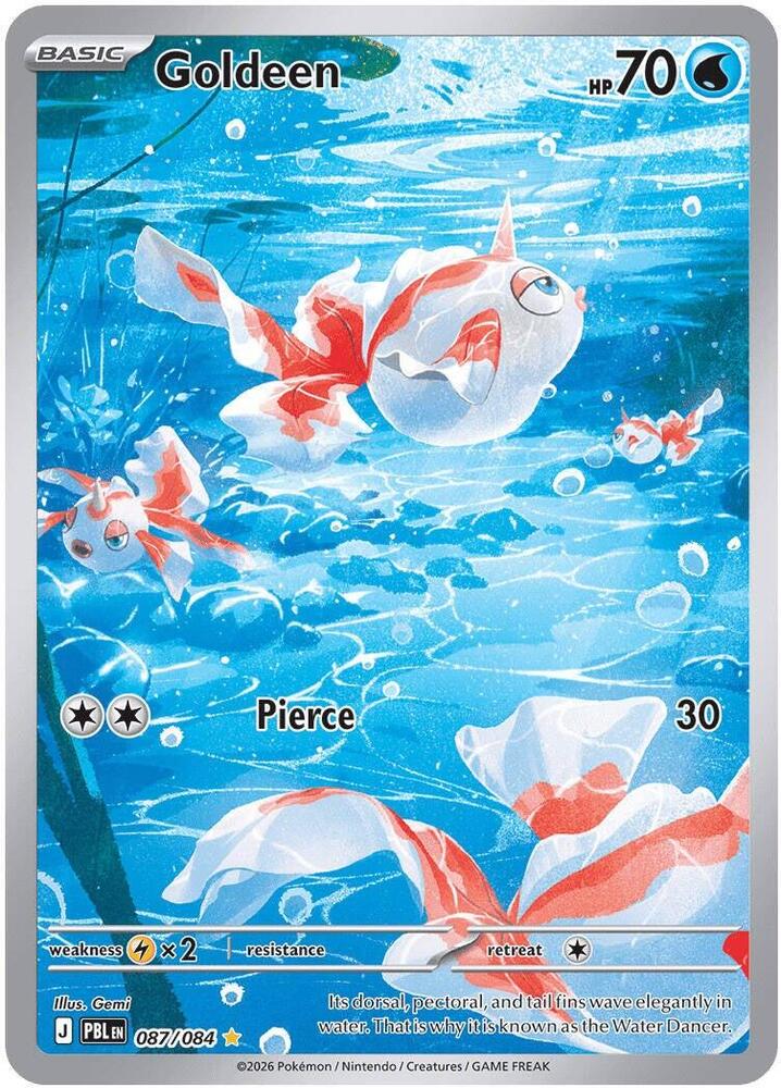 Pokemon TCG! Goldeen Pitch Black #087/084 Illustration Rare