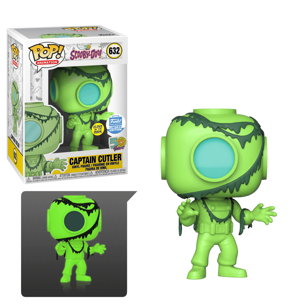 Funko Pop! 50 Years Scooby-Doo! Captain Cutler 632 Glows in the Dark Funko Shop Exclusive (VAULTED) + Free Protector