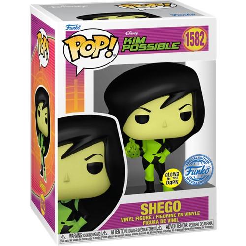 Funko Pop! Disney Kim Possible - Shego 1582 Glows in the Dark Funko Special Edition + Pop Protector