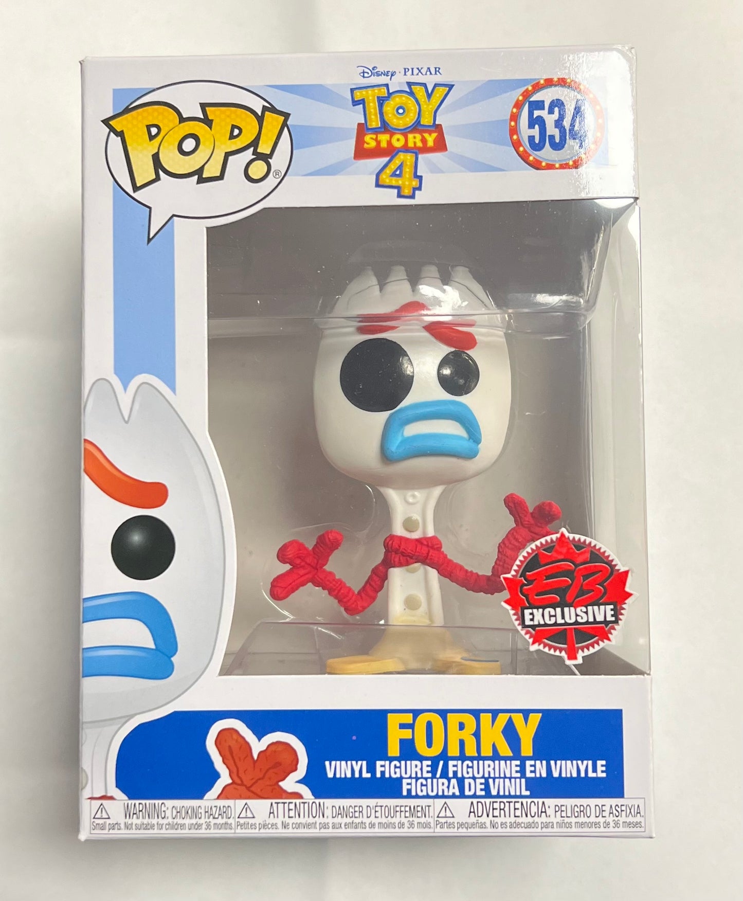 Funko Pop! Disney Pixar Toy Story 4 - Forky 534 EB Exclusive (VAULTED) + Protector