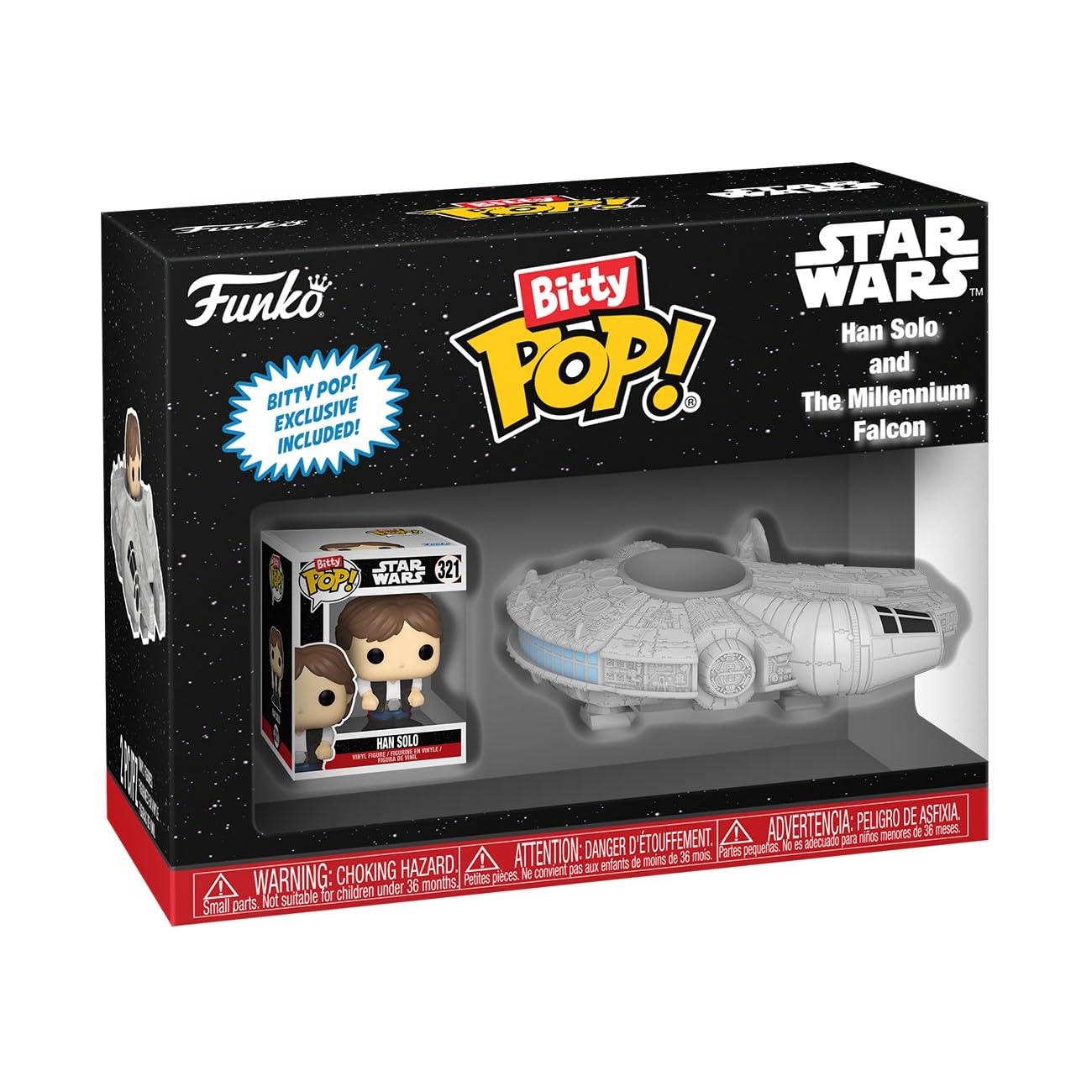 Funko Pop! Bitty Pop Rides : Star Wars Han Solo and The Millennium Falcon